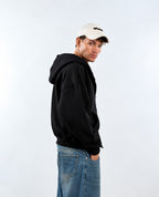 BOXY ZIP UP - BLACK