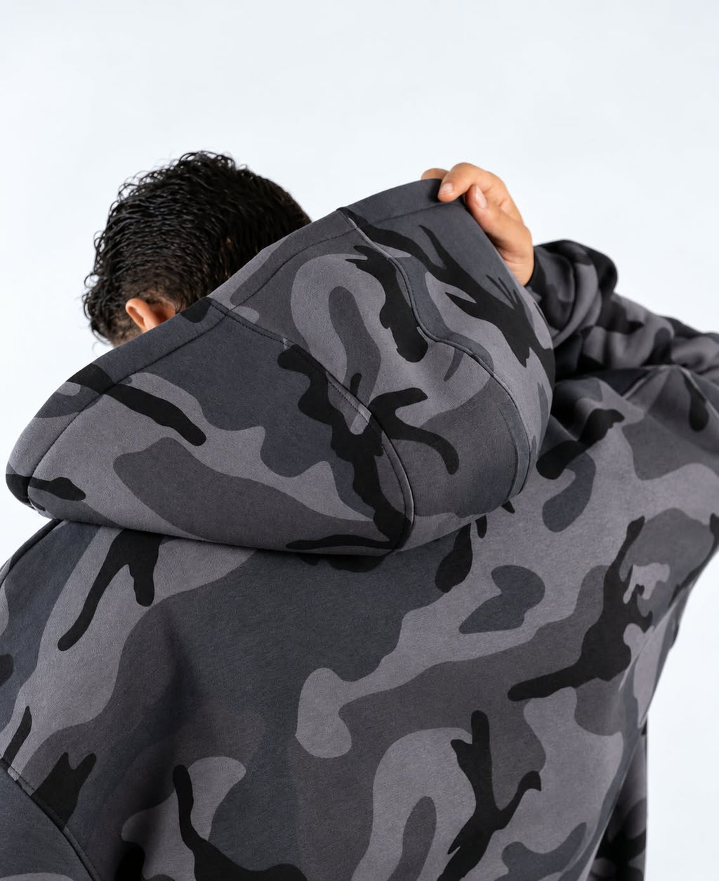 CAMOUFLAGE ZIP UP - DARK GRAY