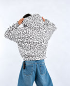 LEOPARD ZIP UP - WHITE