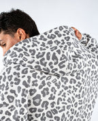 LEOPARD ZIP UP - WHITE