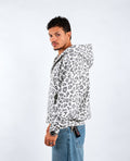 LEOPARD ZIP UP - WHITE
