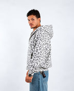 LEOPARD ZIP UP - WHITE