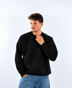 OVER SIZED CREW NICK - BLACK