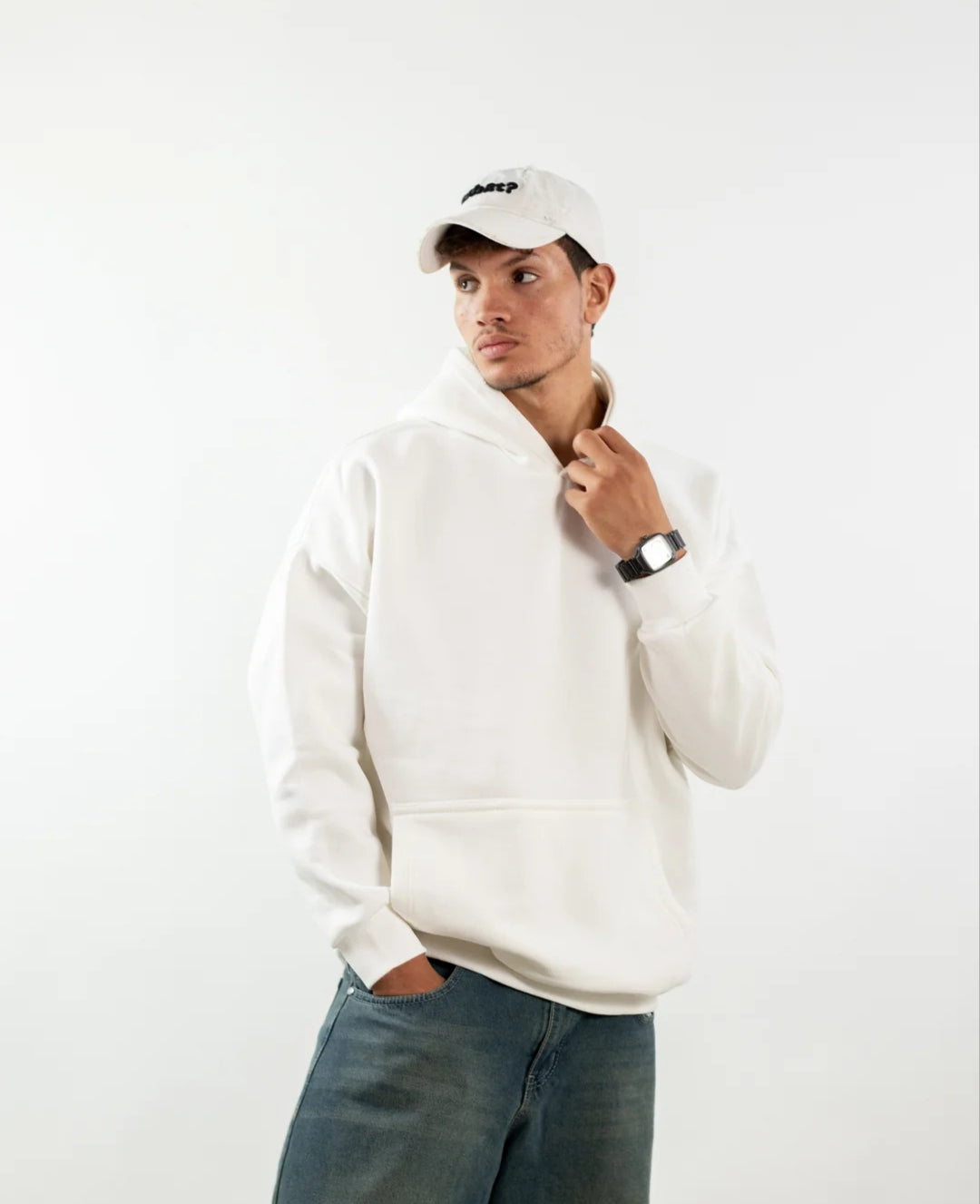 OVER SIZED HOODIE - WHITE