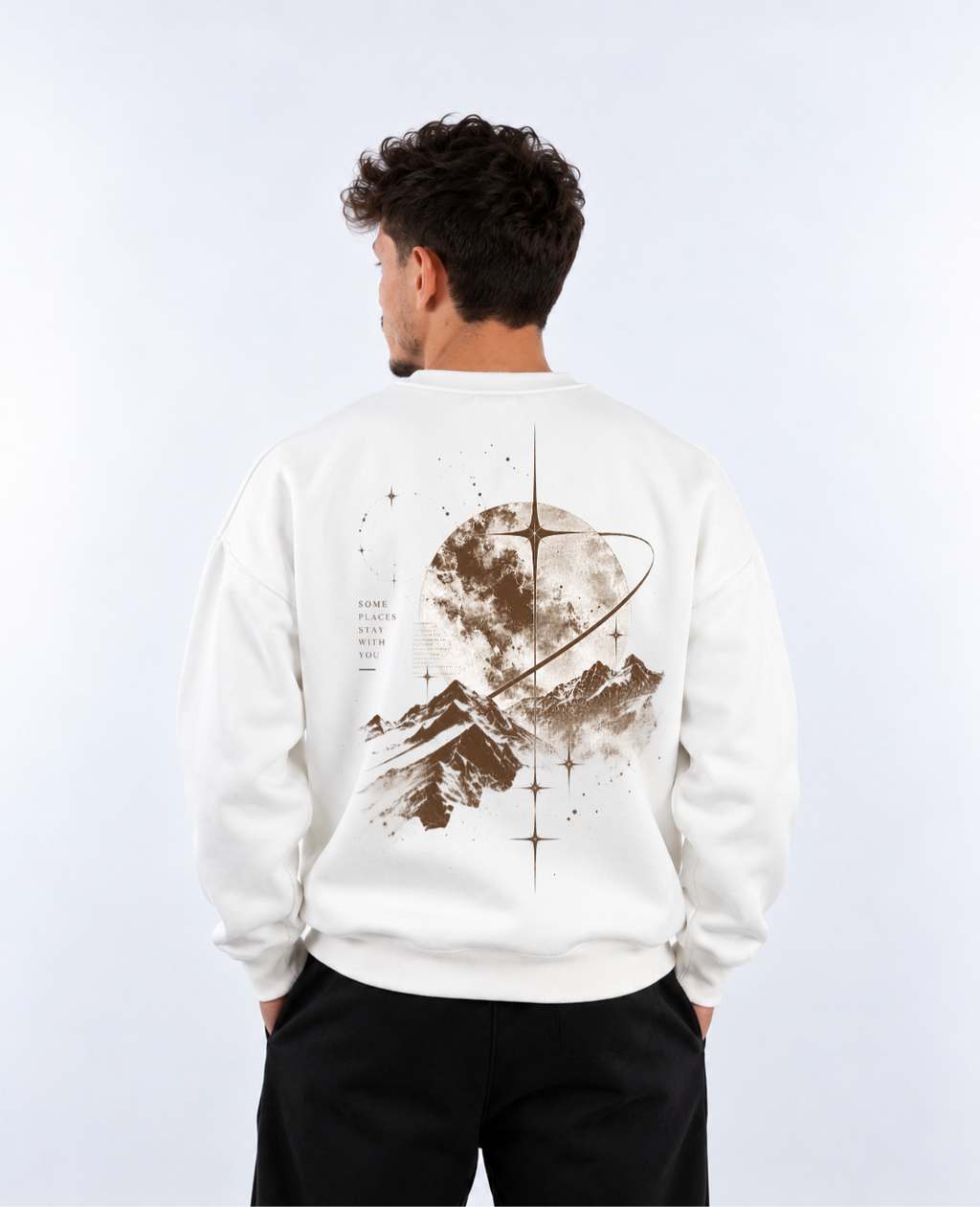 Lunar Horizon Crewnick – White