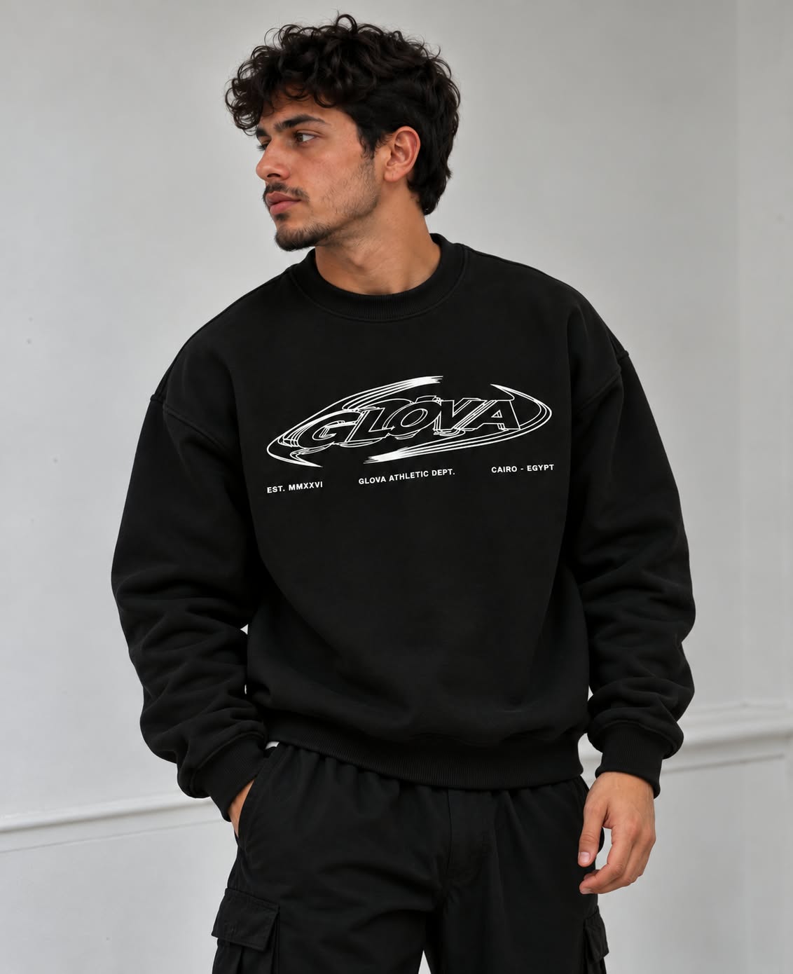 GLOVA CREWNICK-BLACK