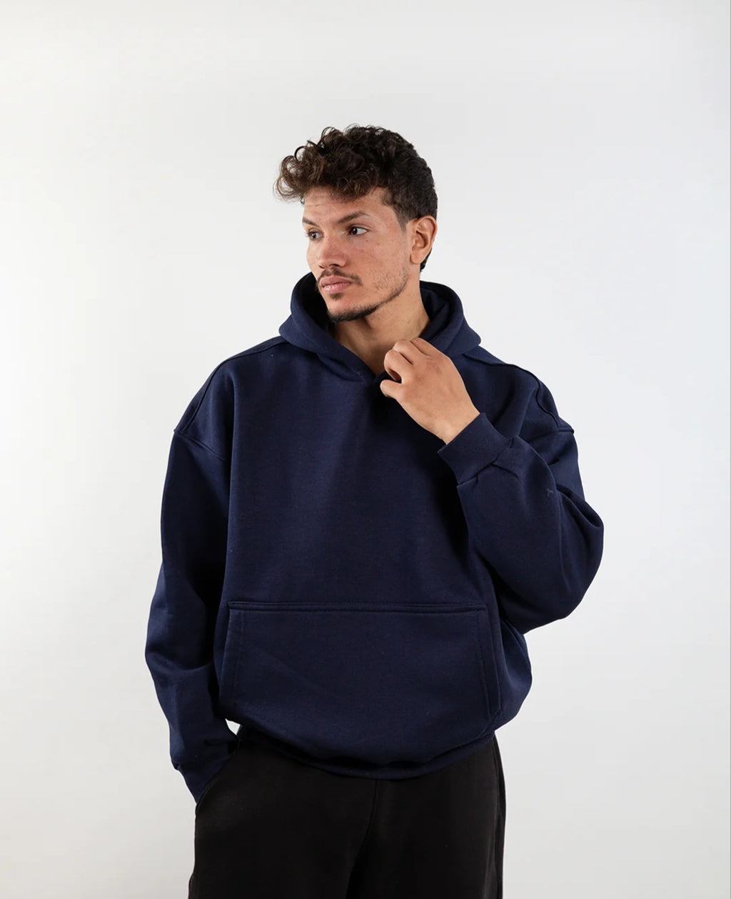 Matters Boxy Hoodie-Navy
