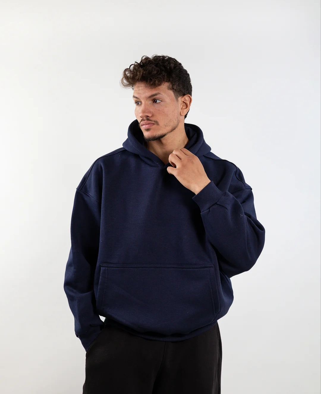 Matters Boxy Hoodie-Navy