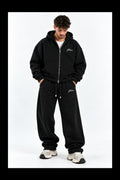 ZIP UP SUIT-BLACK