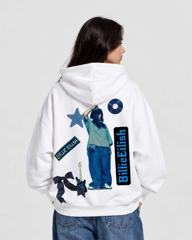 Billie Eilish Hoodie-white