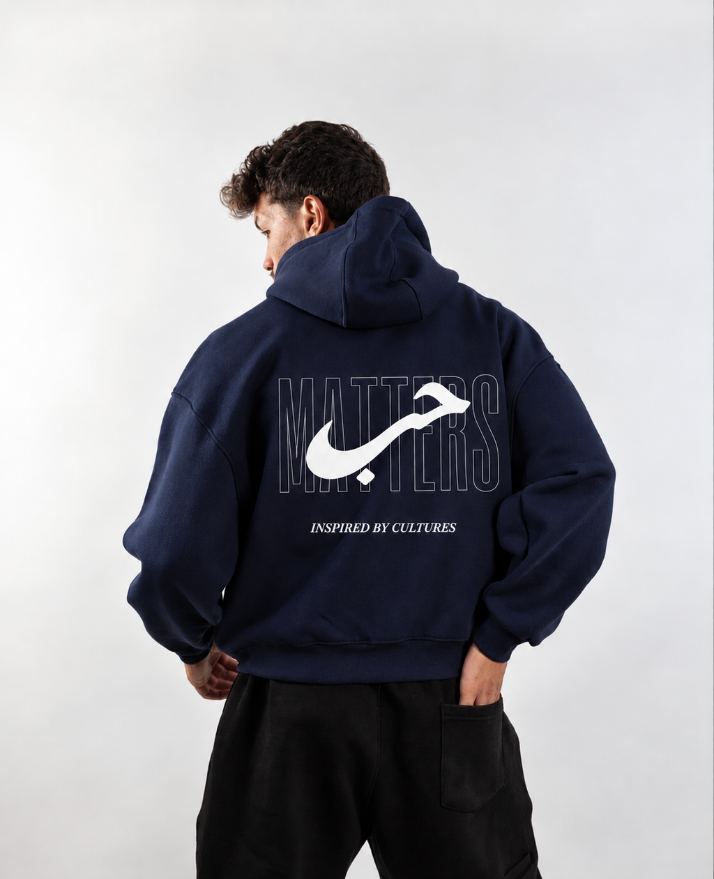 Matters Boxy Hoodie-Navy